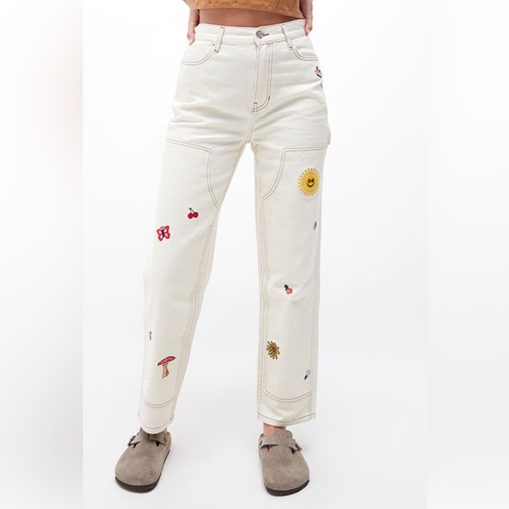 PacSun Embroidered High Rise Carpenter Pants Size 23 New